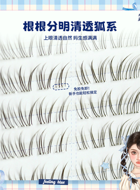 麦丢丢花小兔自然清透假睫毛