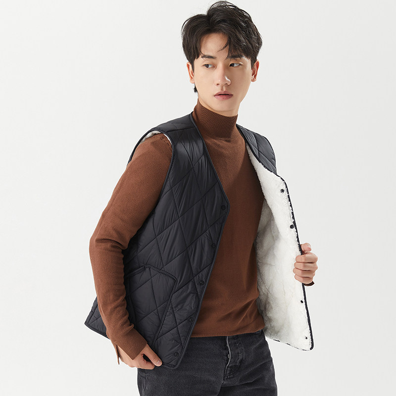 羽绒棉马甲男秋冬加绒加厚保暖背心打底内胆坎肩内穿青Z年学生马,淘宝优惠券,粉丝福利购,淘宝优惠卷