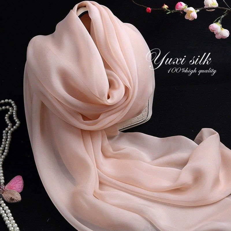 黄色纯色桑蚕丝长款真q丝丝巾披肩女薄纱巾春秋冬夏季丝绸围巾,淘宝优惠券,粉丝福利购,淘宝优惠卷