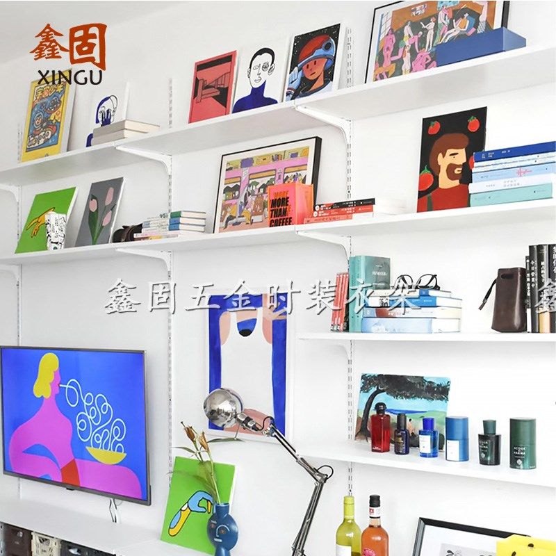 【鑫固】b白色烤漆AA柱黑色加厚U槽服装上墙轨道立条置物架展示柱,淘宝优惠券,粉丝福利购,淘宝优惠卷