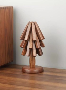 一棵树隔热垫实木质创意餐桌小树形防烫杯垫锅垫碗垫圣诞树隔热垫