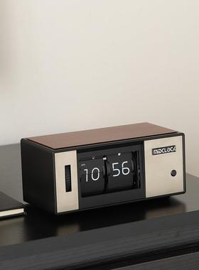 翻页时钟入户玄关客厅电视餐柜意式极简中古风装饰摆饰轻奢高档