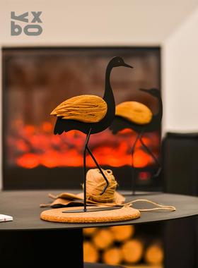 YBOX创意小众设计简约现代火烈鸟可爱动物摆件桌面客厅礼物装饰品