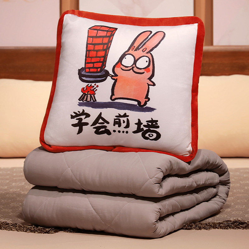 精选搞怪创意抱枕被子两用二合一汽车办公室午休折叠毯子车载空调,淘宝优惠券,粉丝福利购,淘宝优惠卷