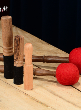 颂钵敲棒钵锤 尼泊尔手工钵槌 钵音碗转棒皮木棒桃木棒 敲钵磨棒