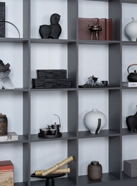 中式样板间客厅摆件书房茶室摆设家具展厅高级感陶瓷创意软装饰品