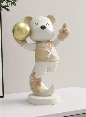 lucky暴力熊摆件客厅电视柜台面卧室桌面玄关树脂小装饰品工艺品