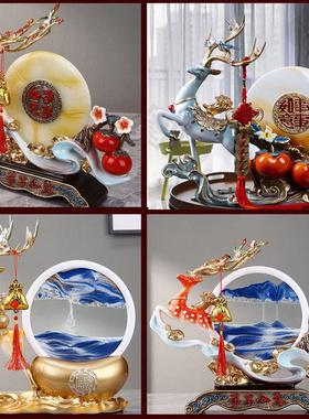 创意轻奢客厅事事如意柿子电视柜酒柜玄关招财装饰乔迁新居摆件