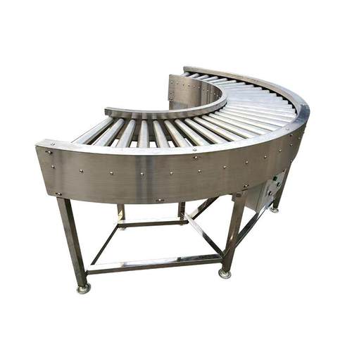 90度转弯机动力无动力180滚筒快递分拣环形输送线提升机传送带 - 图3