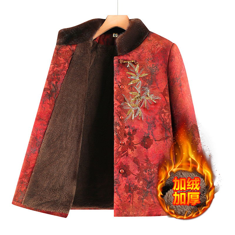 奶奶装冬装加绒加厚棉袄中老年妈妈新中式保暖外套老太太国风棉衣,淘宝优惠券,粉丝福利购,淘宝优惠卷