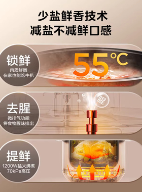 美的电压力锅8L大容量家用商用多功能智能电高压锅新款智能煮饭煲
