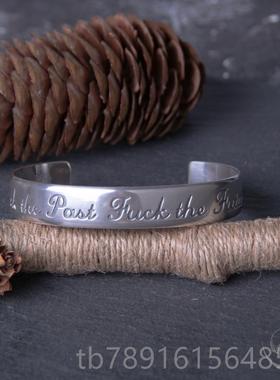 正品UNDERCOVER 手银手镯 高桥纹盾身腾锯齿腕饰 图GIZ情侣纯银饰