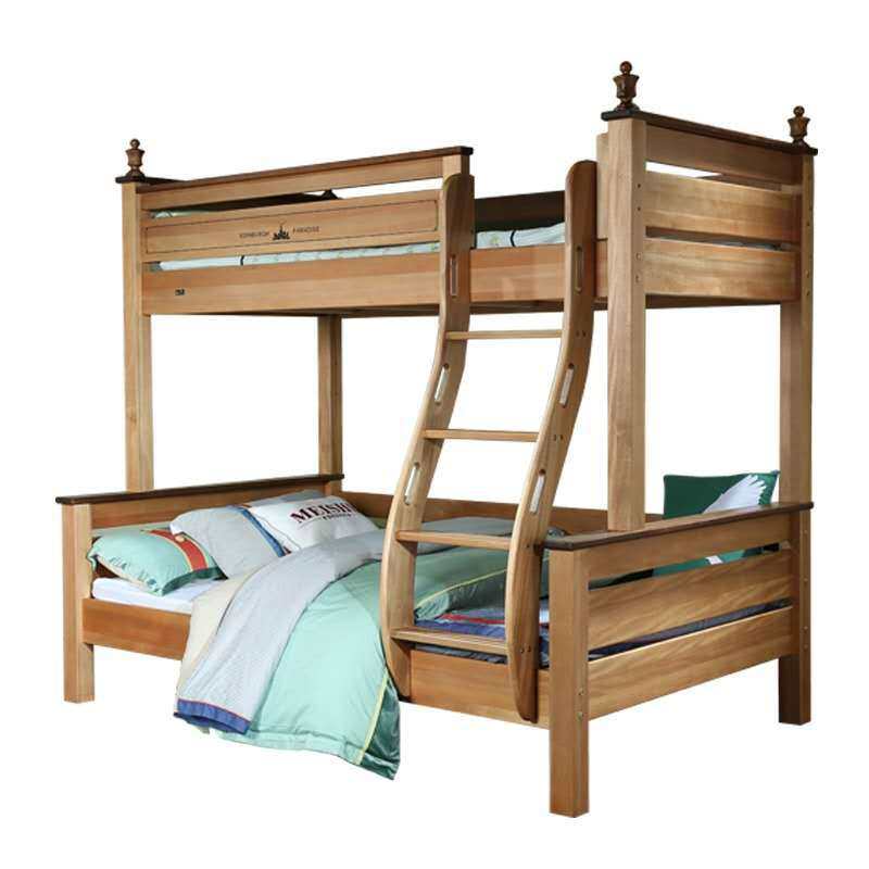 儿童床上下床爱丁堡红檀木双层床高低床木蜡油儿童子母上下铺床包,淘宝优惠券,粉丝福利购,淘宝优惠卷