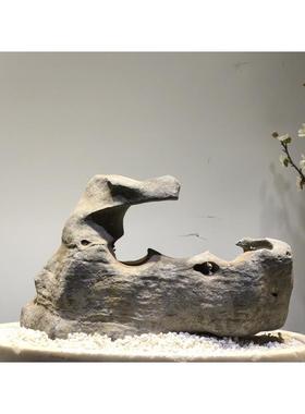 太湖石观赏石天然原石奇石鱼缸摆件假山石头景观石盆景园林灵璧石