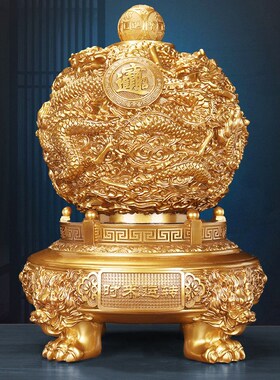 一饰荣华时来运转九转干 干坤鼎摆件招财客厅办公室装饰品乔迁开