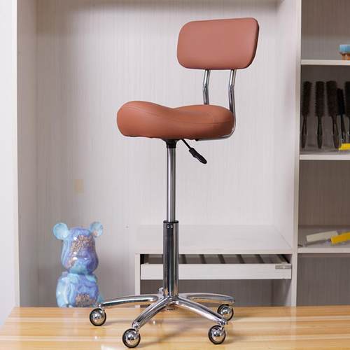 师傅椅理发店美发大工凳美发大工椅子美发凳子带靠背升降马鞍椅 - 图1