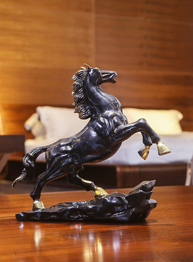 铜欣祥纯铜马摆j件马到成功家居装饰品客厅办公室开业礼品玄关摆