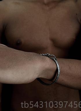 正品VIXTOR Hammer 925银手镯 M原创设计纯个性 机械暗黑系列款半