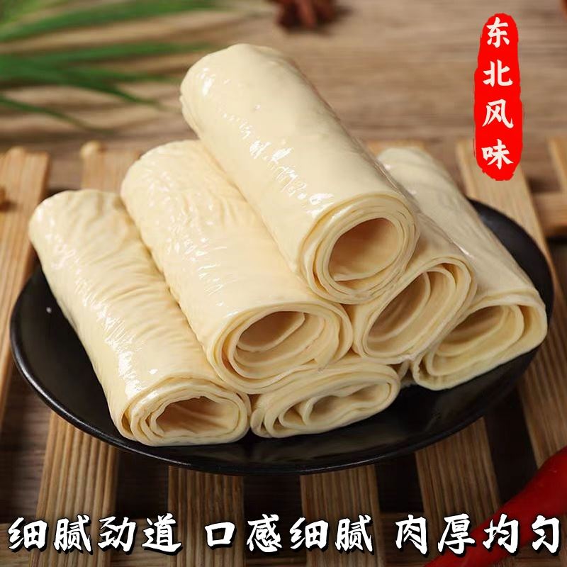 东北干豆皮整张油豆皮手工原浆豆腐皮干货凉拌菜豆制品火锅食材 - 图2