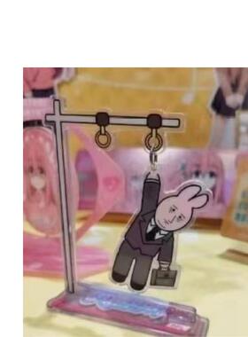 小红书摆件粉红兔子亚克力搞笑小众桌面立牌礼物