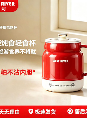 煮饭杯子电炖杯恒温保温珐琅釉内胆煮火锅懒人多功能便携电煮锅