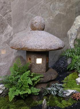 户外石灯笼日式庭院草坪灯别墅花园落地石灯装饰中式仿古太阳能灯