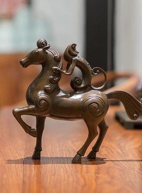 铜马摆件 马上封侯猴摆件马上有钱猴 骑猴马 马到成功 铜工艺品