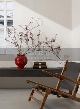 新中式玄关柜手工陶瓷情绪稳定花瓶花器蔷薇果干花插花装饰盒摆件