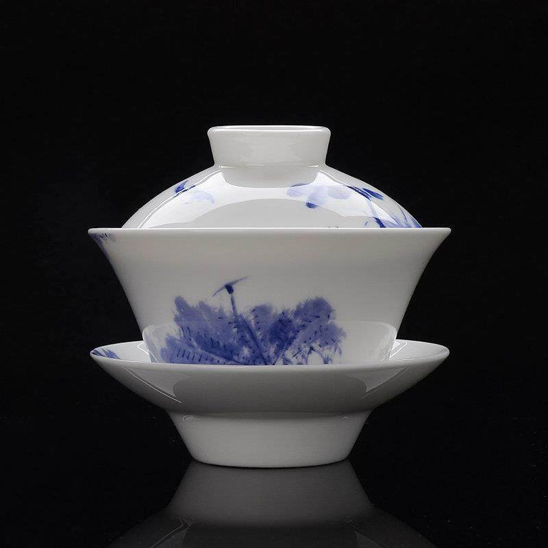 华光国瓷 三才茶盖碗骨瓷大号泡茶碗带盖子盖碗礼盒送礼 优雅茶盖,淘宝优惠券,粉丝福利购,淘宝优惠卷