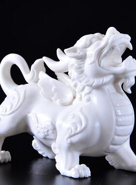 黑色陶瓷皮秀摆件，一副旺财，办公室客厅电视柜，入口大厅，镇屋