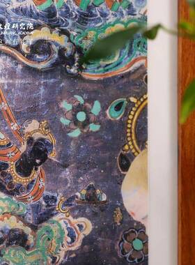 紫光檀莲纹插屏摆件壁画画覆古实木桌面摆件高级感小众