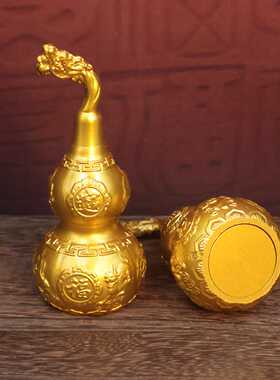 黄铜龙头貔貅葫芦招财铜葫芦铜摆件家居客厅玄关办公室摆设工艺品