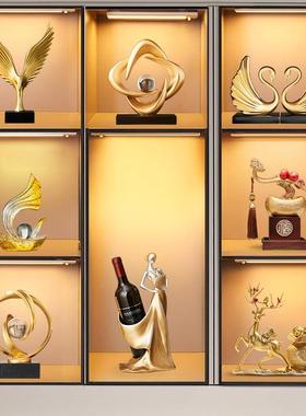 风生水起家居客厅电视柜玄关玻璃柜子轻奢高级感酒柜摆件装饰品