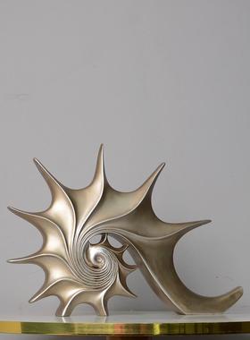 北欧轻奢创意海螺摆件办公室客厅酒柜桌面现代家居装饰软装工艺品