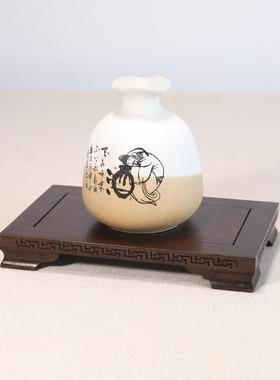 黑檀实木底座客厅摆件工艺品香薰花瓶佛像茶具酒坛木质托架可定制