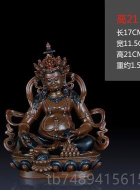 正品纯黄铜密宗黄神摆黄财件神佛像家居客厅招饰财装品礼品财铜摆