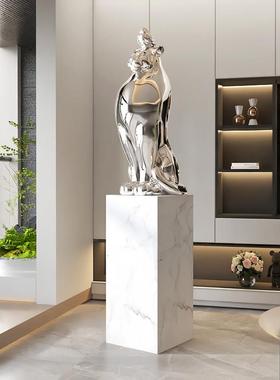 动物大型落地摆件入户玄关轻奢雕塑装饰客厅电视柜旁楼梯开业乔迁