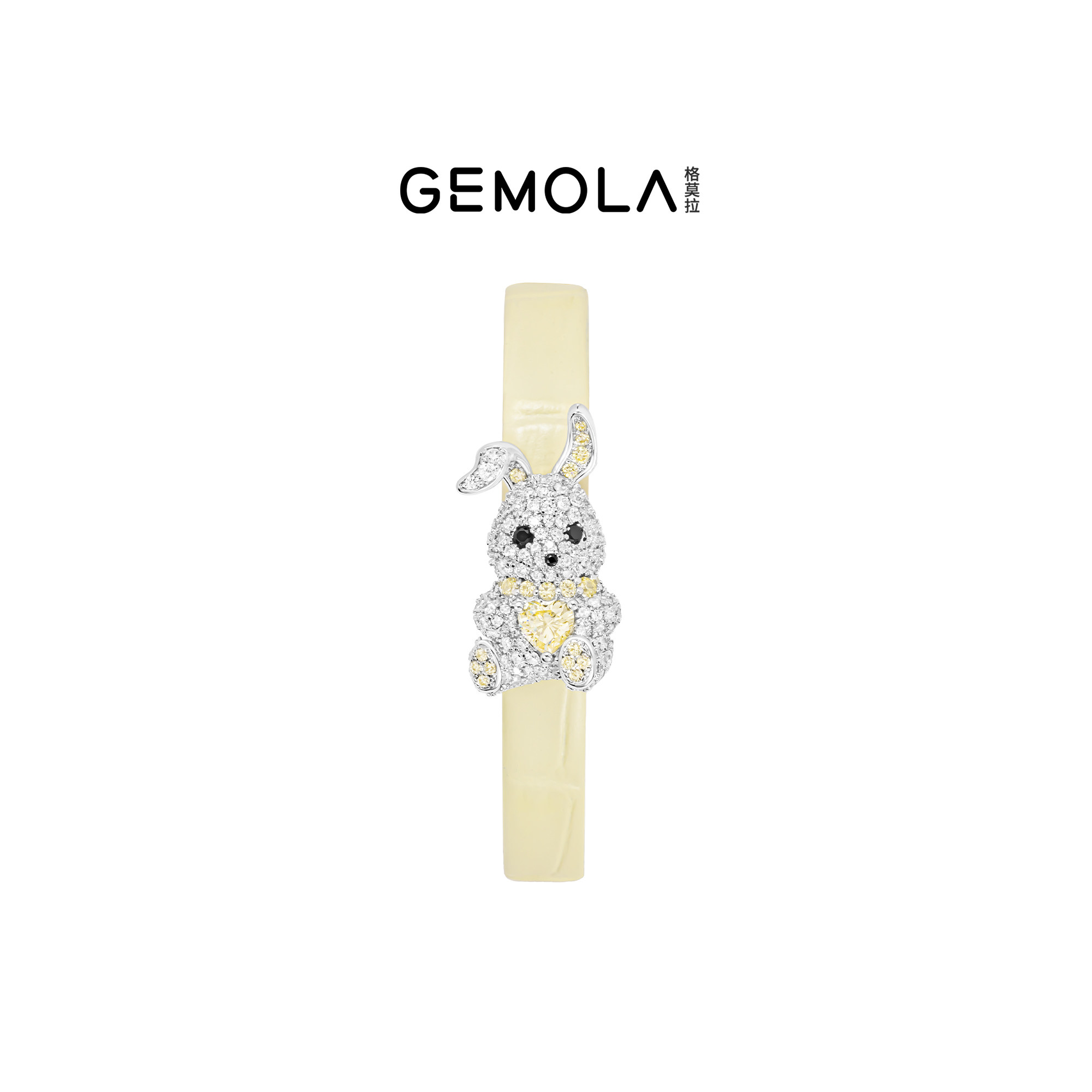 Gomora rebellious daughter style little butter sweet bunny necklace ear clip ring bracelet