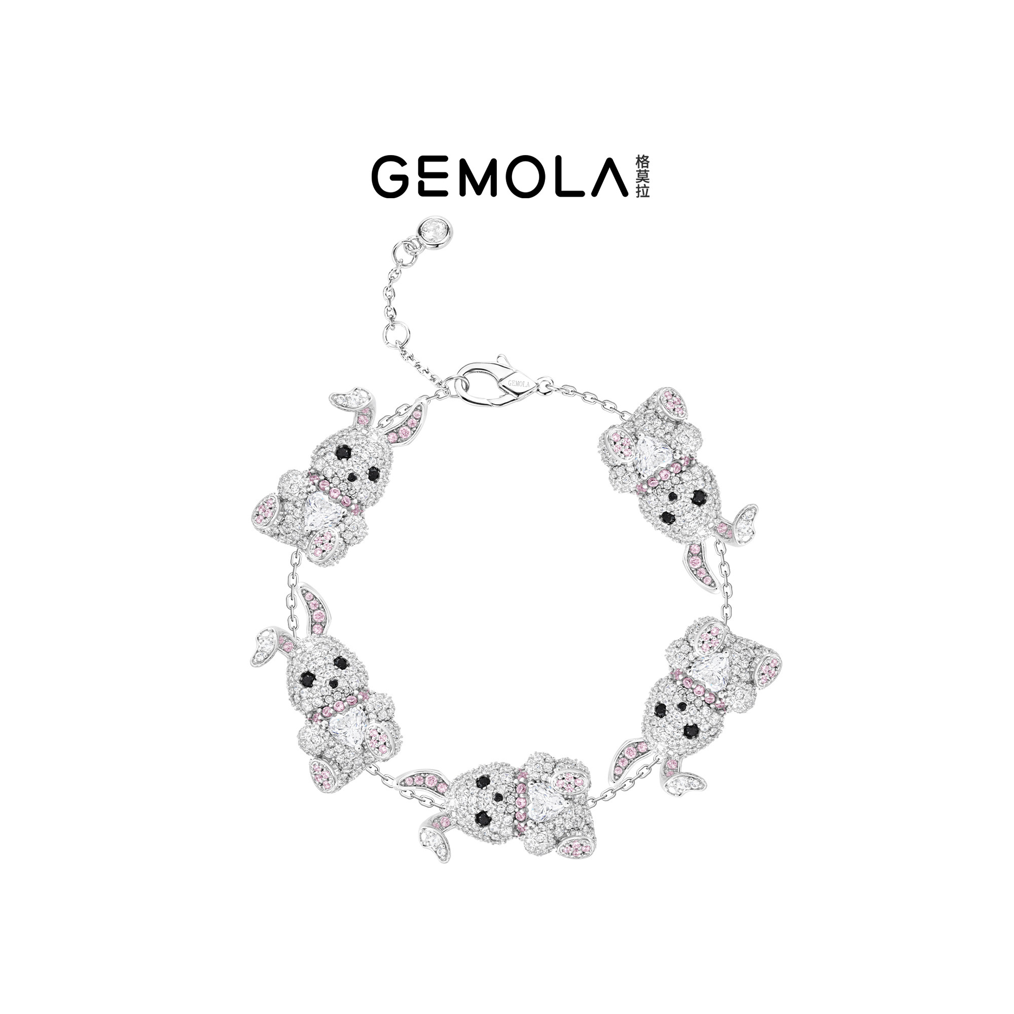 Rebellious Thousand Golden Wind Rabbit Party Escape Rabbit Bracelet Ring