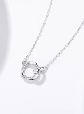 莫比乌斯环环相扣小众设计项链