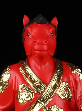 牛头马面神像树脂佛像家用供奉牛头马面将军像体真身道家护法摆件