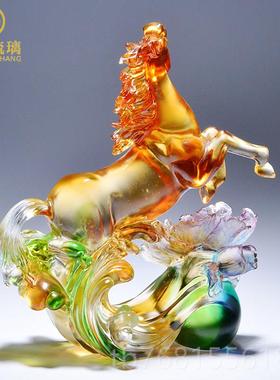 正品琉马工艺品办公室客厅酒柜装饰士摆件送领璃导生日礼物男高实