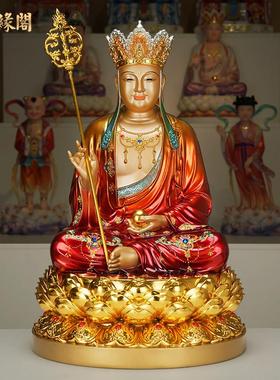 慈缘阁新铜彩观音菩萨观音佛像佛祖婆娑三圣释迦牟尼佛地藏菩萨像