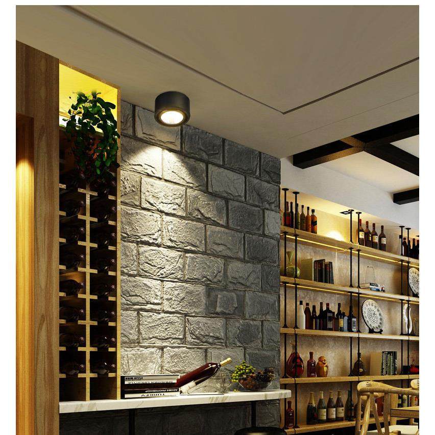 黑色超薄led明装小射灯3W5W7W可调角度免开孔cob天花灯背景墙壁画,淘宝优惠券,粉丝福利购,淘宝优惠卷