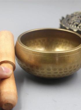 尼泊尔手工铜馨颂钵佛音碗瑜伽钵静心钵转经碗钵SPA音疗