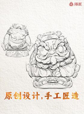 琢匠钟馗摆件国风防小人办公室桌面装饰品悟道系列镇宅铜手把件