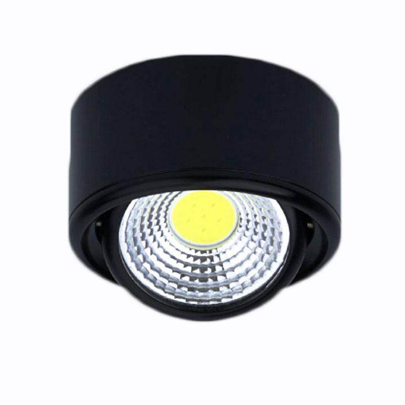 黑色超薄led明装小射灯3W5W7W可调角度免开孔cob天花灯背景墙壁画,淘宝优惠券,粉丝福利购,淘宝优惠卷