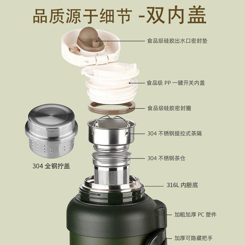 琪虎保温壶大容量可携式车载户外2超大号轻便婴儿外出不锈钢水杯3,淘宝优惠券,粉丝福利购,淘宝优惠卷