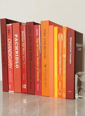 红色温馨现代简约装饰真书饰品样板房样板房售楼处陈列道具书