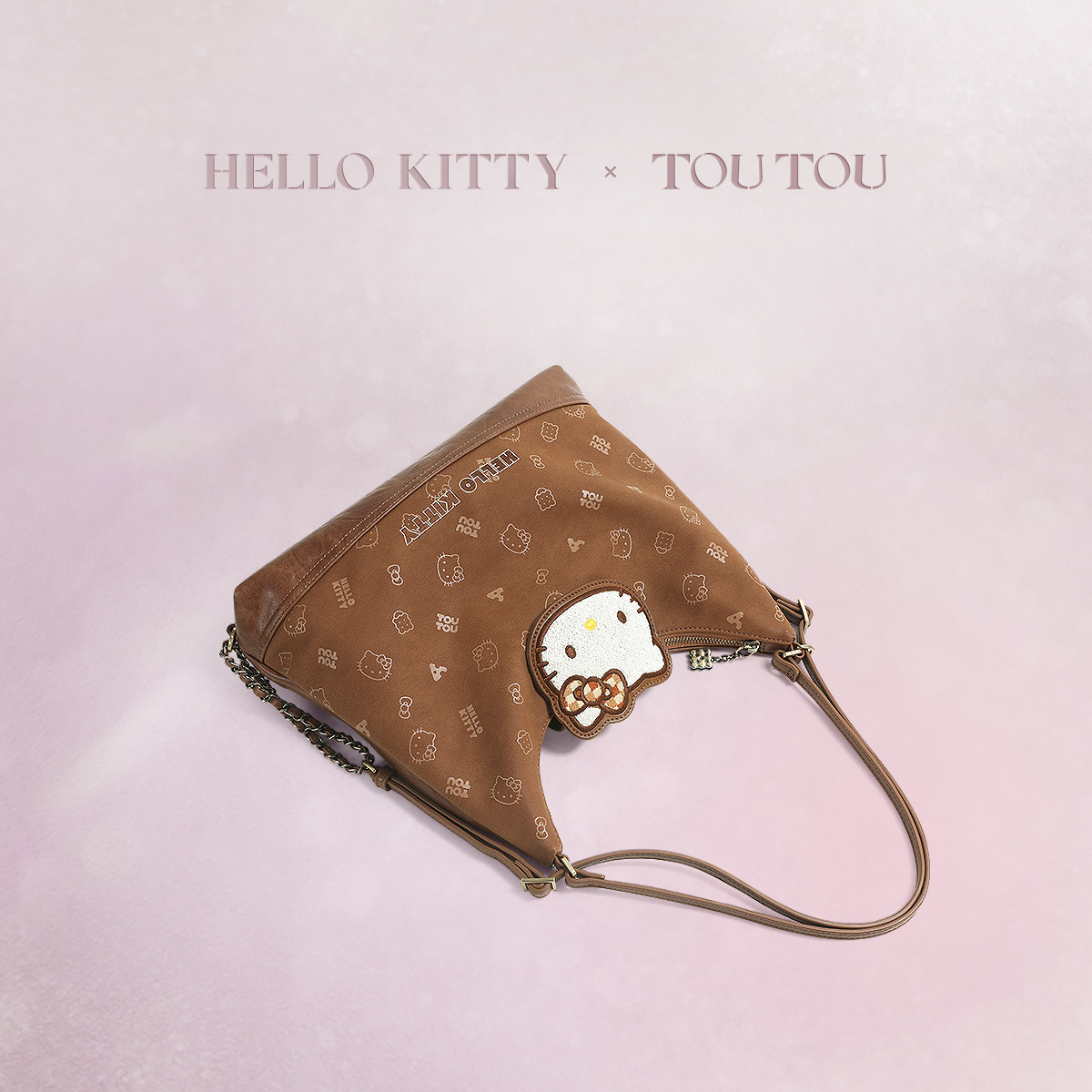 TOUTOUhellokitty三丽鸥棕色托特包双肩包哈喽kt女孩新年生日礼物,淘宝优惠券,粉丝福利购,淘宝优惠卷
